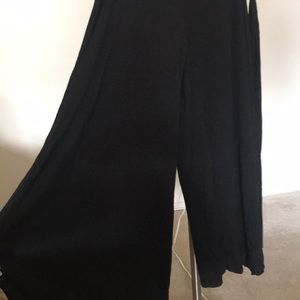 Black Cullote Flared Midi